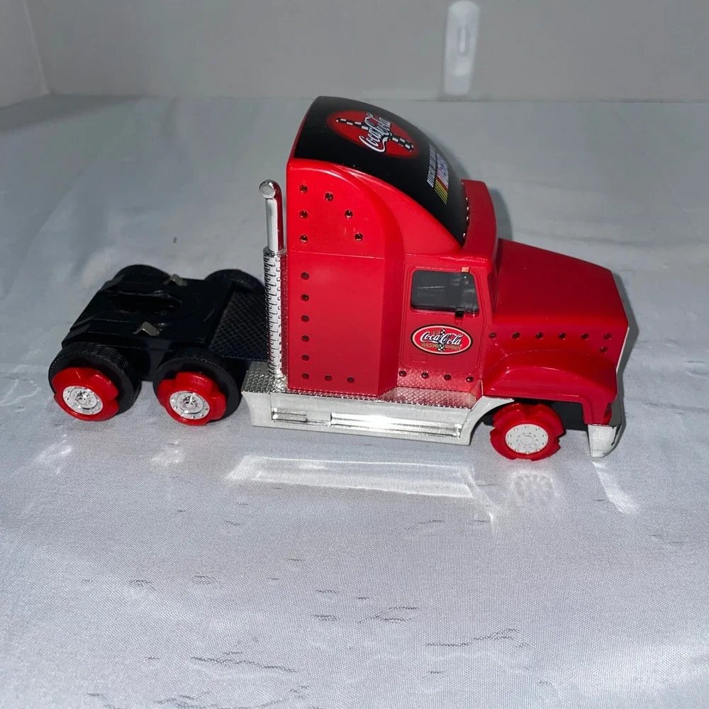 Coca-Cola NASCAR Semi Truck Trailer Santa Claus Red Diecast Hauler COKE 02
